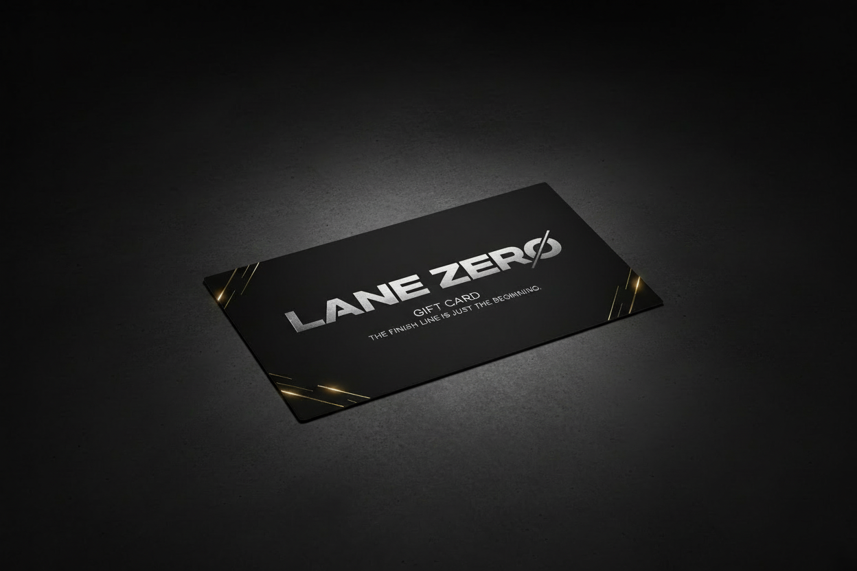 Lane Zero Gift Card with slashed O